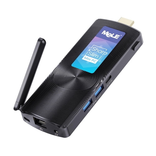 MeLE PCG02 Fanless Mini PC Stick Celeron J4125 8GB 128GB Micro Desktop Computer Stick Support HDMI 4K 60Hz Wi-Fi5 Gigabit Ethernet BT4.2 on Business Office Industrial IOT Media Home