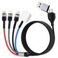 Multi Charging Cable for Apple Watch Charger Magnetic Wireless6FT 6in1 iPhone Charger Cord with USB C/Lightning*2 PortCompatible with iWatch Ultra/SE/9/8/7/6/5/iPhone 16/15/14/Samsung Galaxy S24/S23