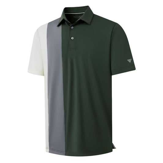 M MAELREG Mens Polo Shirts Short Sleeve Dry Fit Casual Collared Moisture Wicking Collared Golf Polo Shirts for Men Olive Green